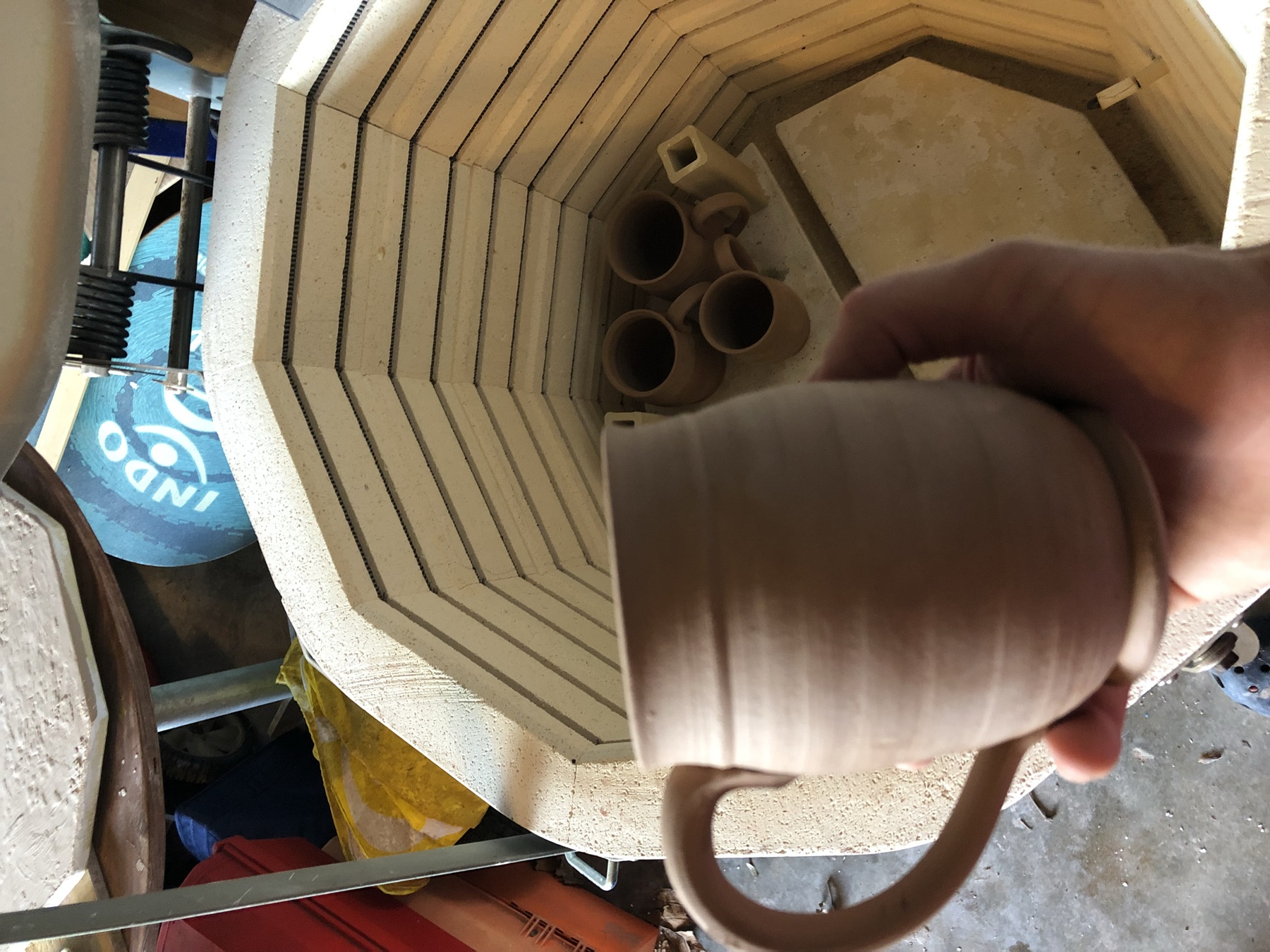 In-progress photo 38: making pottery