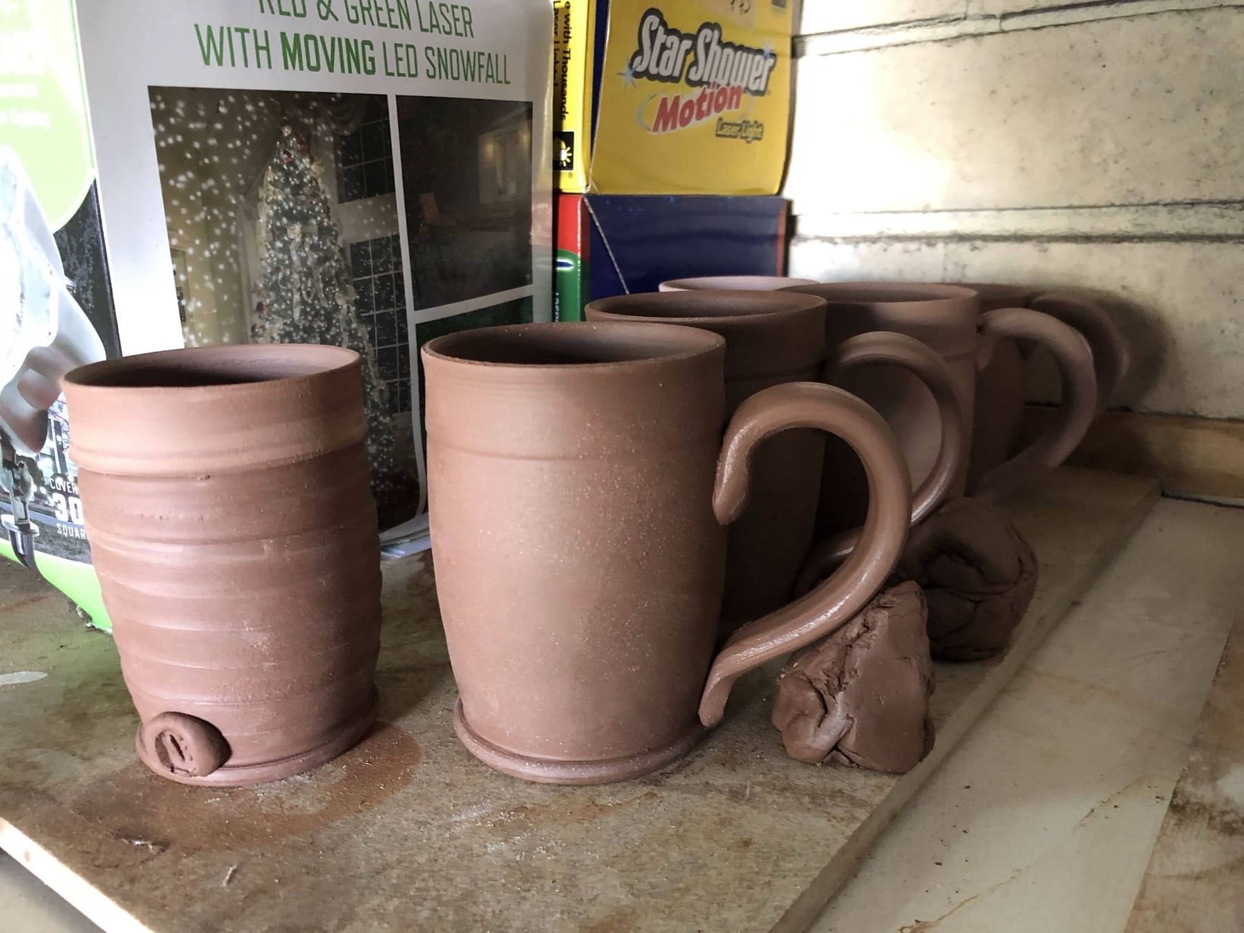 In-progress photo 22: making pottery