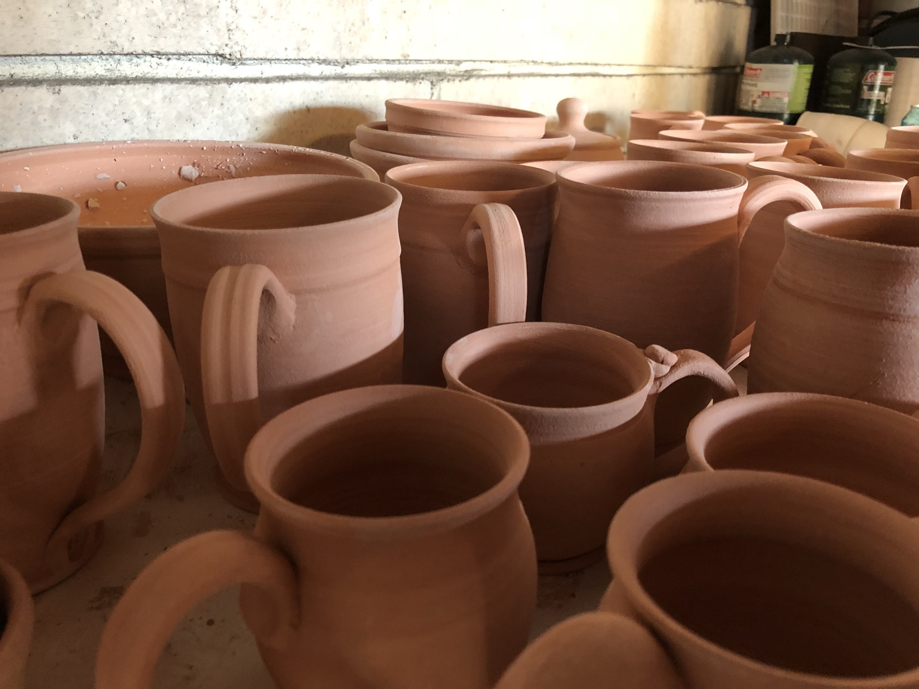 In-progress photo 32: making pottery