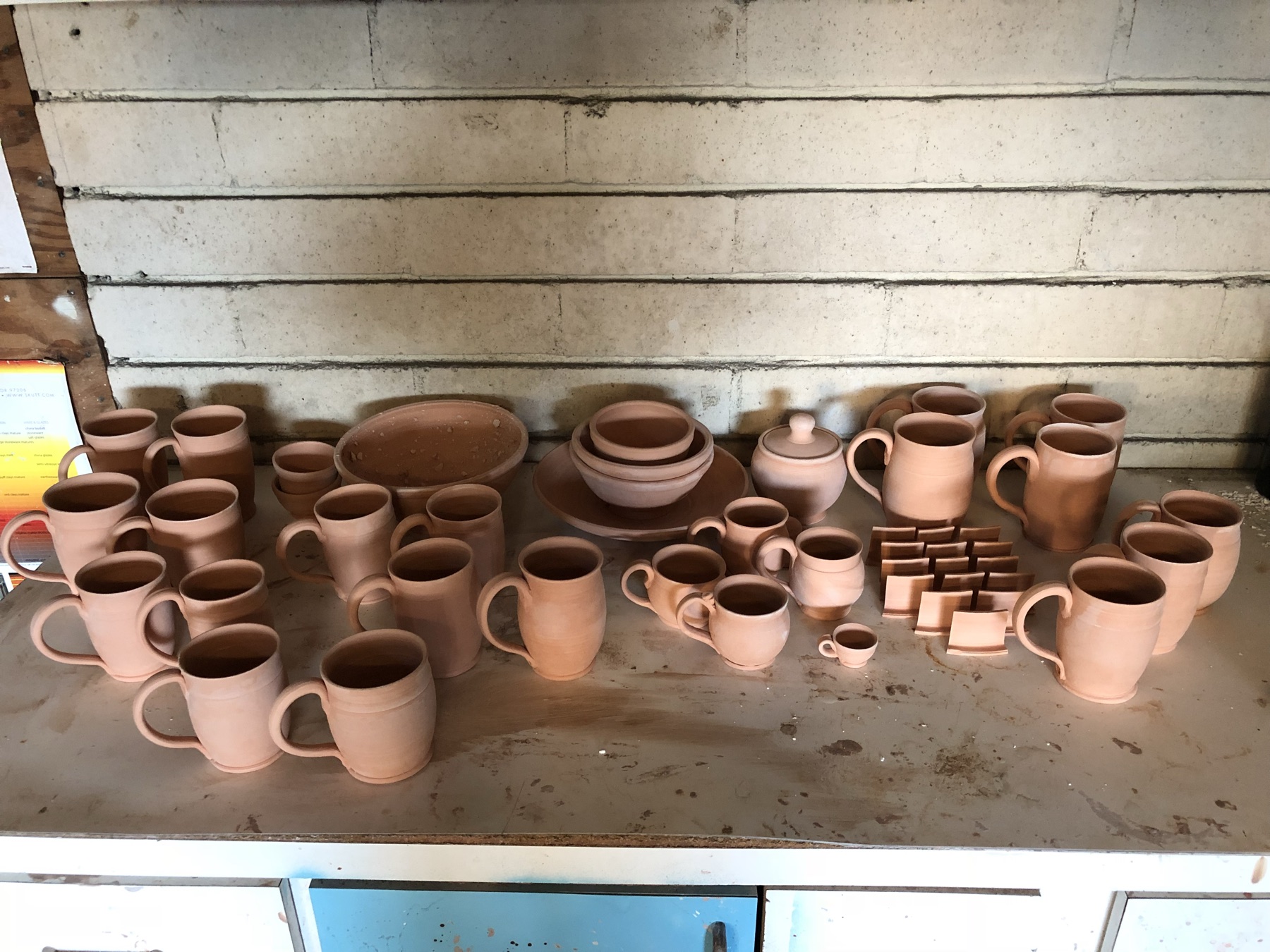 In-progress photo 30: making pottery