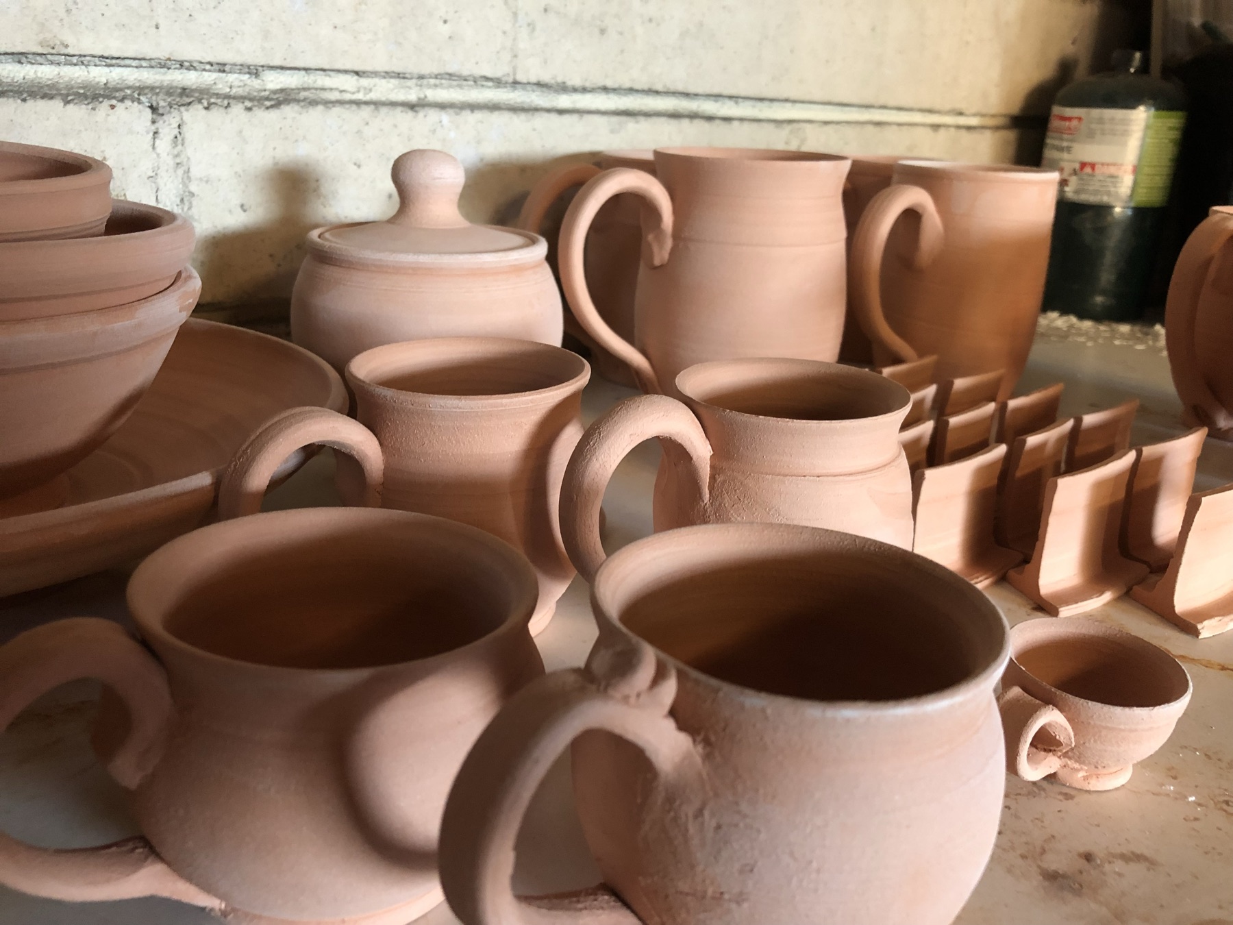 In-progress photo 33: making pottery