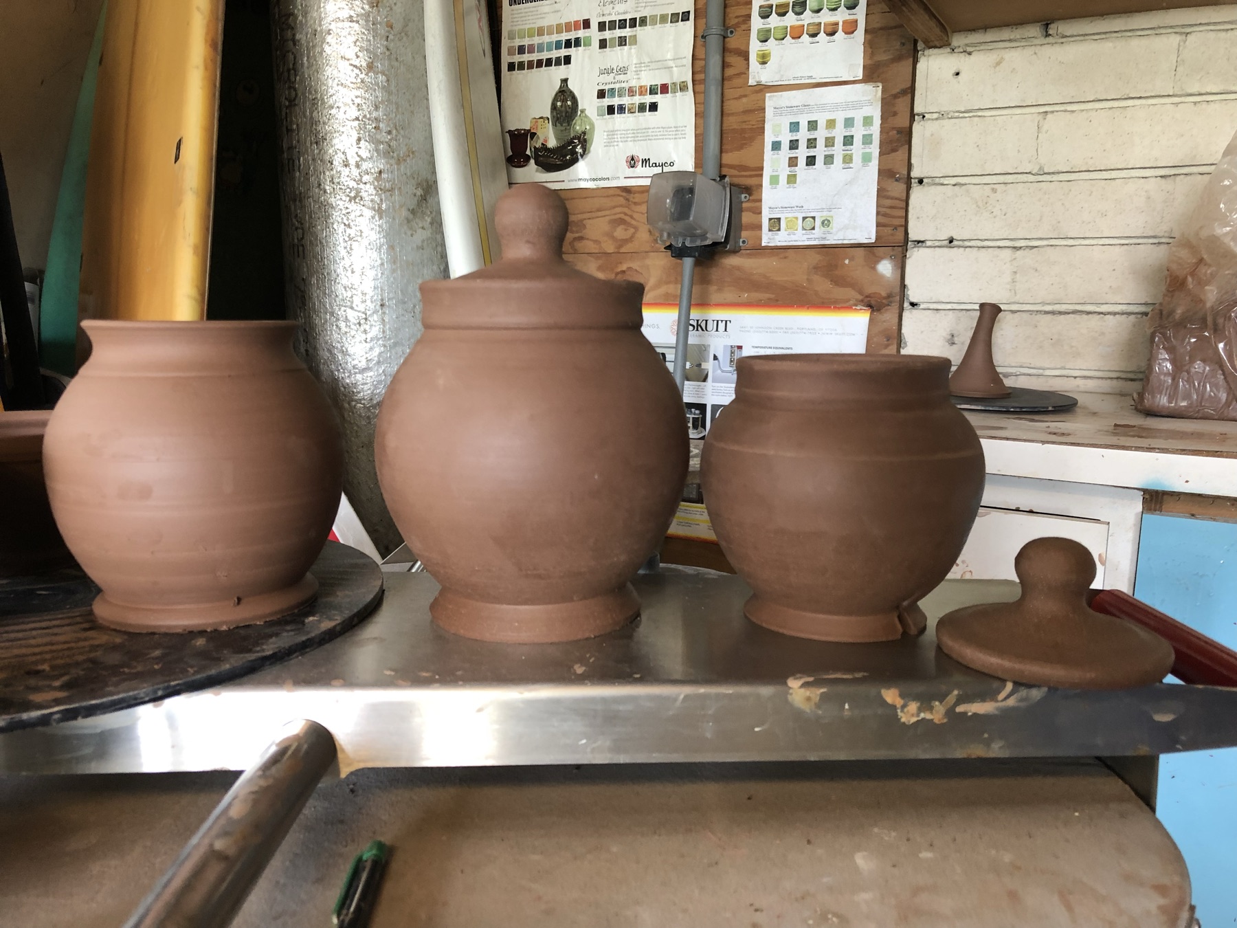 In-progress photo 12: making pottery