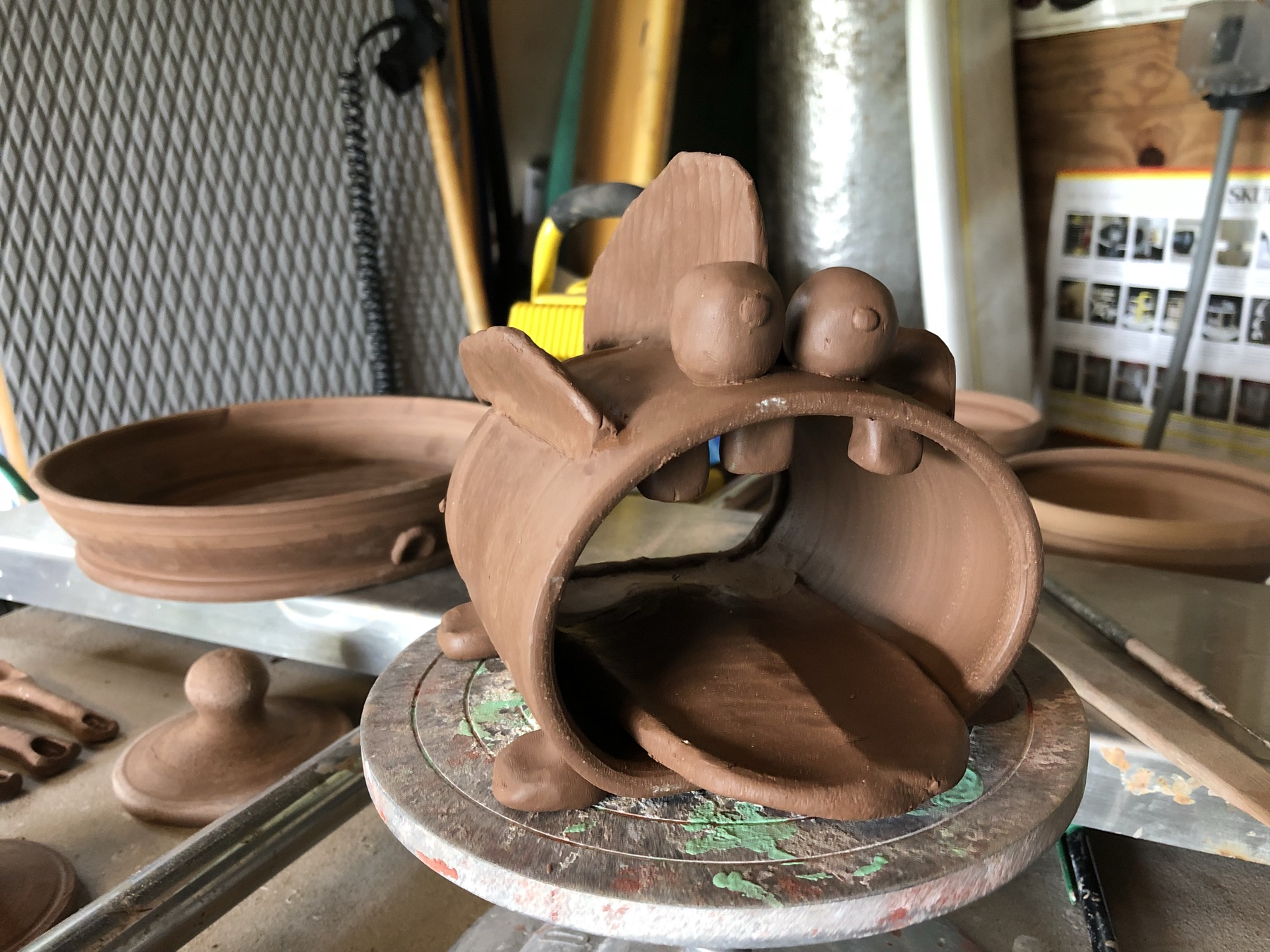 In-progress photo 15: making pottery