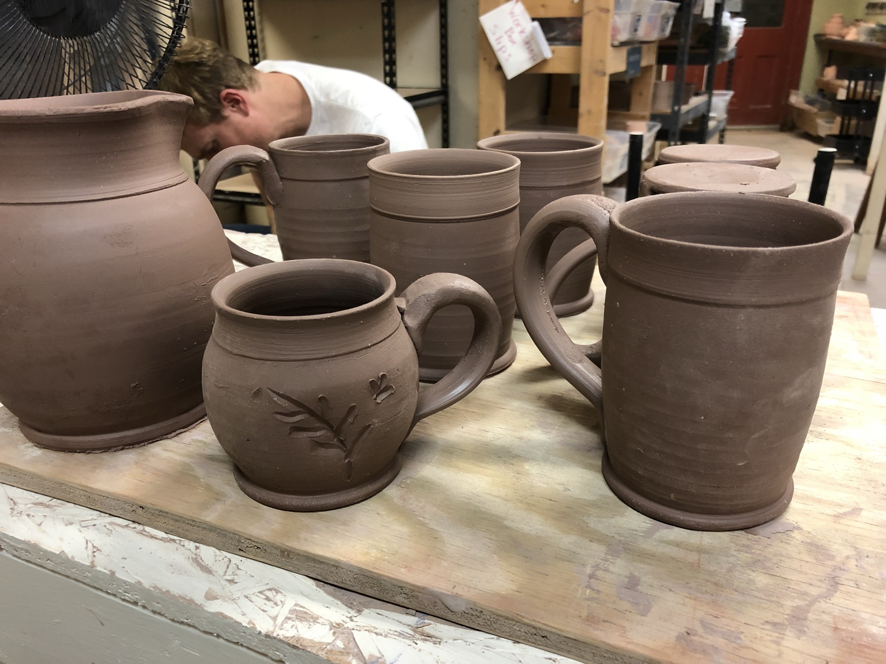 In-progress photo 16: making pottery