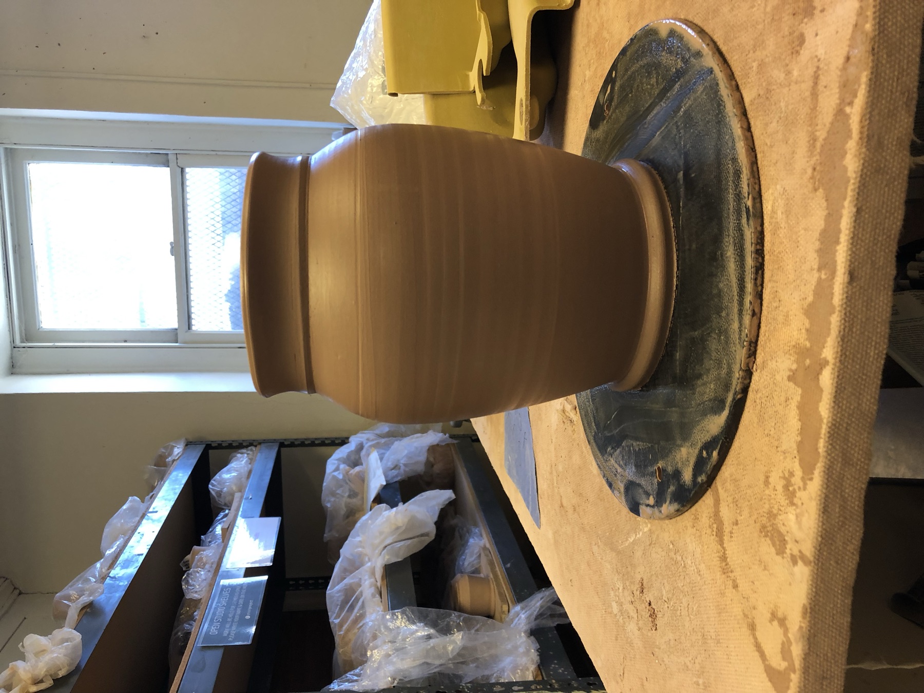 In-progress photo 5: making pottery
