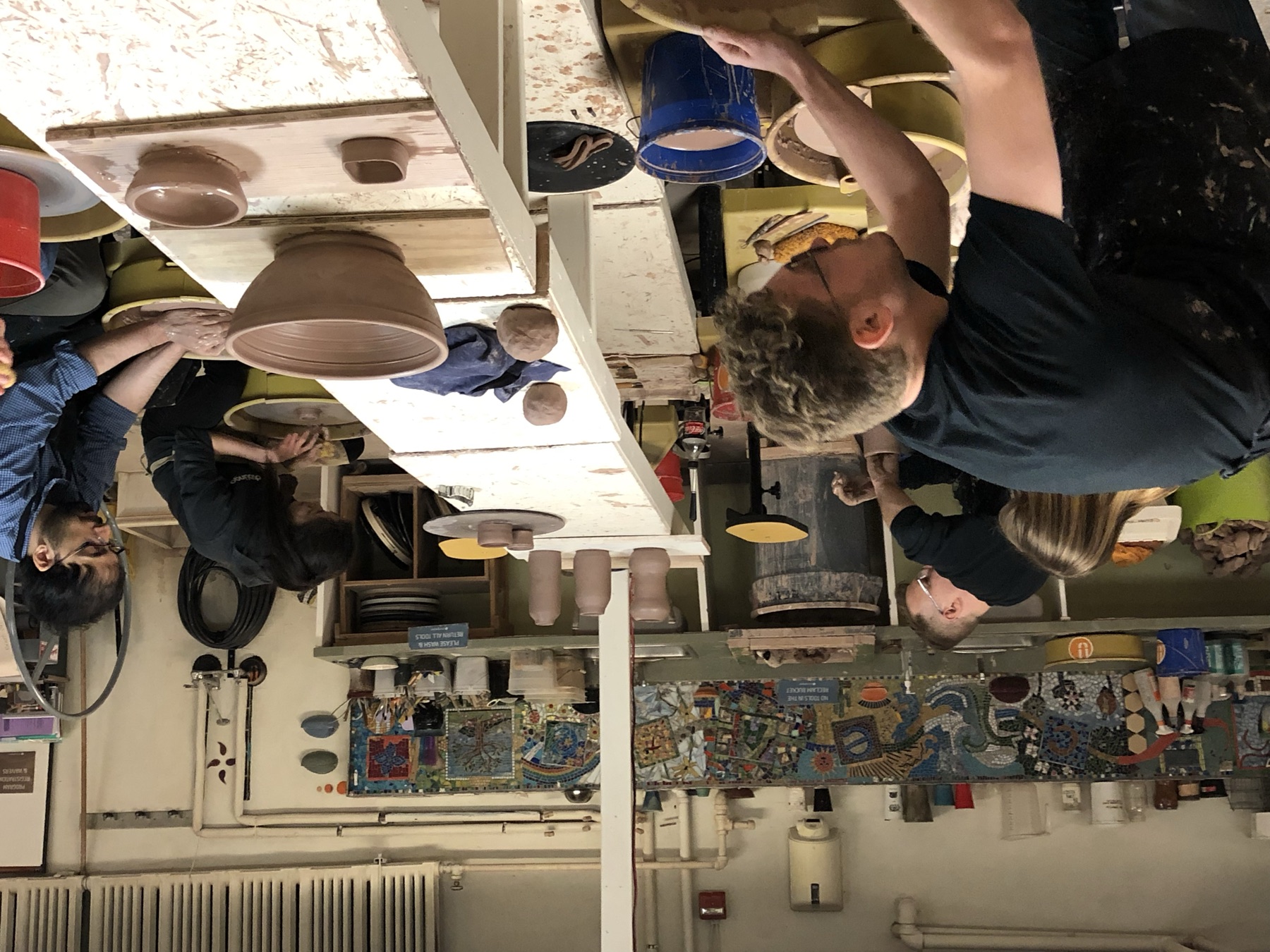 In-progress photo 19: making pottery