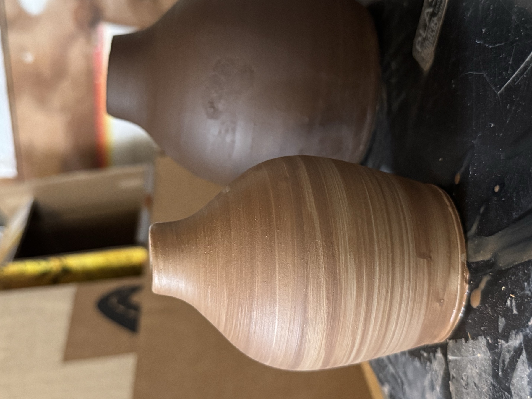 In-progress photo 3: making pottery